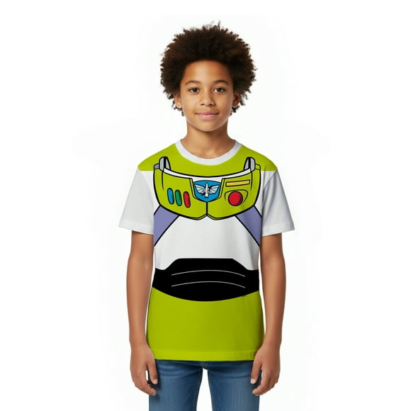 Toy Story Buzz Lightyear Boys Short Sleeve Graphic Costume T-Shirt, Sizes 4-18