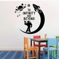 thumbnail image 1 of Disney Buzz Lightyear Silhouette Toy Story Character To Infinity And Beyond Quote Wall Decal For Kids Room Nursery Room Bedroom Wall Sticker Decoration Boys Girls Room Wall Design Size (10x10 inch), 1 of 3