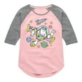 thumbnail image 1 of Disney - Buzz Space Collage - Toddler & Youth Girls Raglan Graphic T-Shirt, 1 of 5