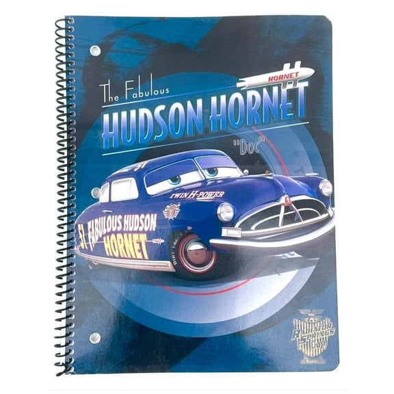 Disney CARS Hudson Hornet Spiral Notebook