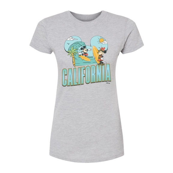 Disney - Cali Mickey Ears - Juniors Fitted Graphic T-Shirt