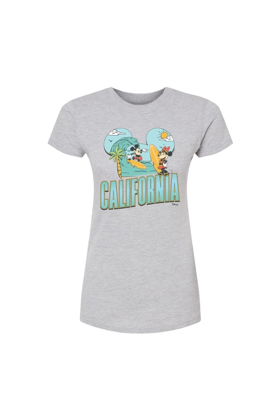 - Cali Mickey Ears - Juniors Fitted Graphic T-Shirt