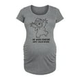 thumbnail image 1 of Lilo & Stitch - Calm Down - Women's Maternity Scoop Neck Graphic T-Shirt, 1 of 4