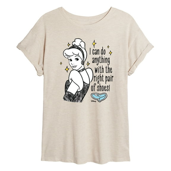 Disney - Can Do Anything With Shoes - Juniors Ideal Flowy Muscle T-Shirt