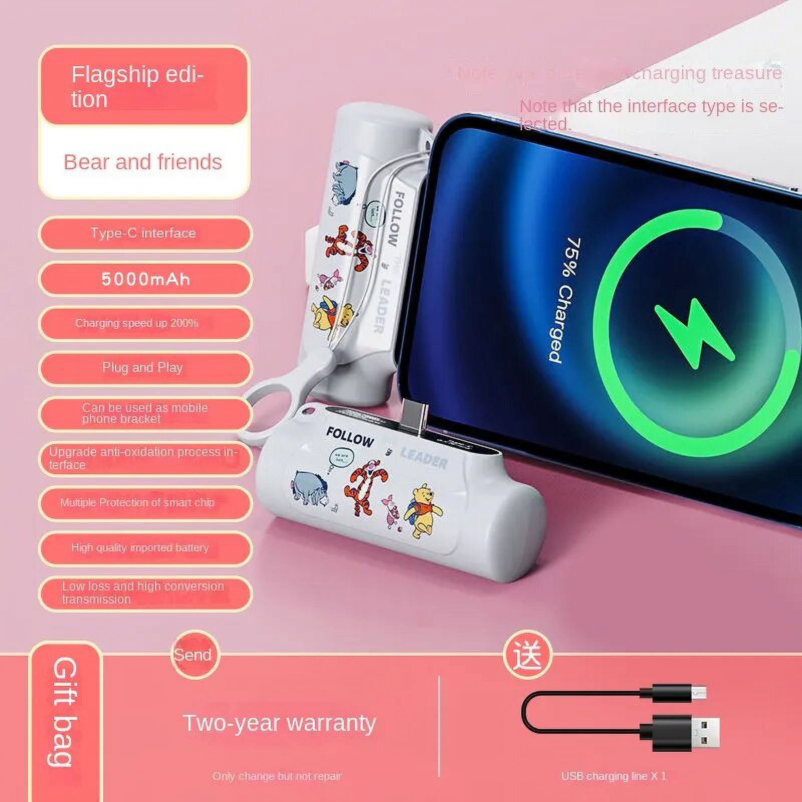 Disney Capsule Power Bank Genuine 2023 New Ultrathin Cute Small
