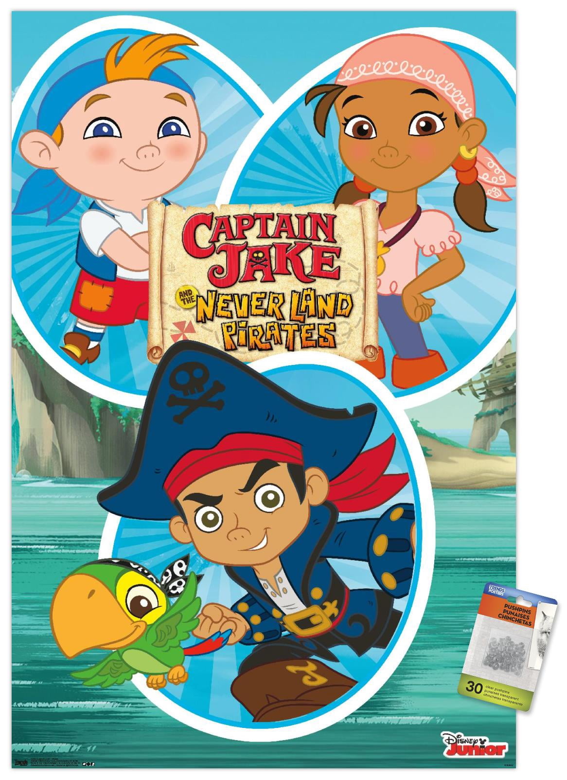 Disney Captain Jake - Group 22.37" x 34" Poster, by Trends International