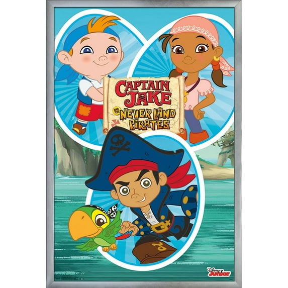 Disney Captain Jake - Group Wall Poster, 22.375" x 34", Framed
