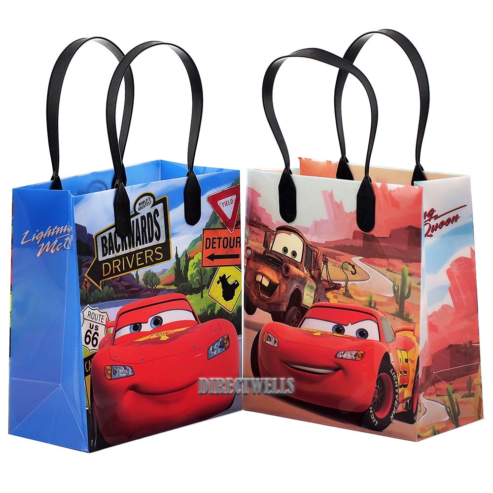 Disney Car Mcqueen Lightning 12 Small  Party Favors Goodie  Gift Bags 6"
