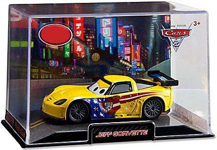 Disney Cars 1:43 Collectors Case Jeff Gorvette Diecast Car
