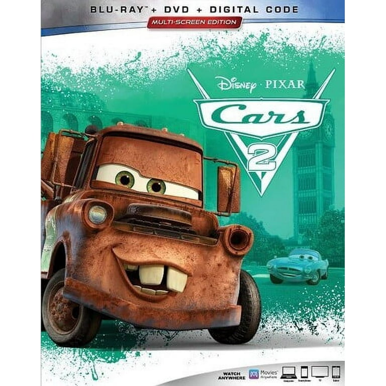 Cars 2 Blu RAY, DVD, Digital