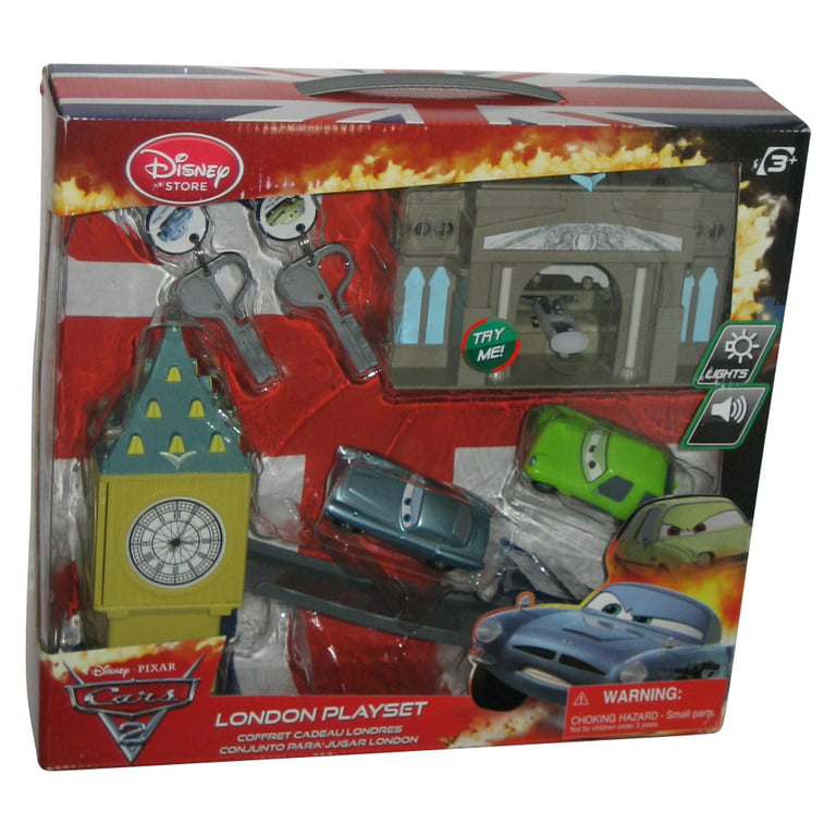 Disney Cars 2 Key Launch Charger London Car Play Set - (Finn McMissile & Acer)