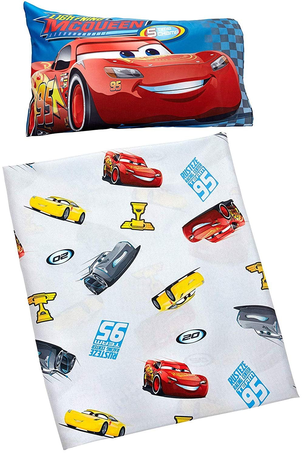 Disney Cars Kids 2-Piece Toddler Bed Crib Sheet Set - Walmart.com