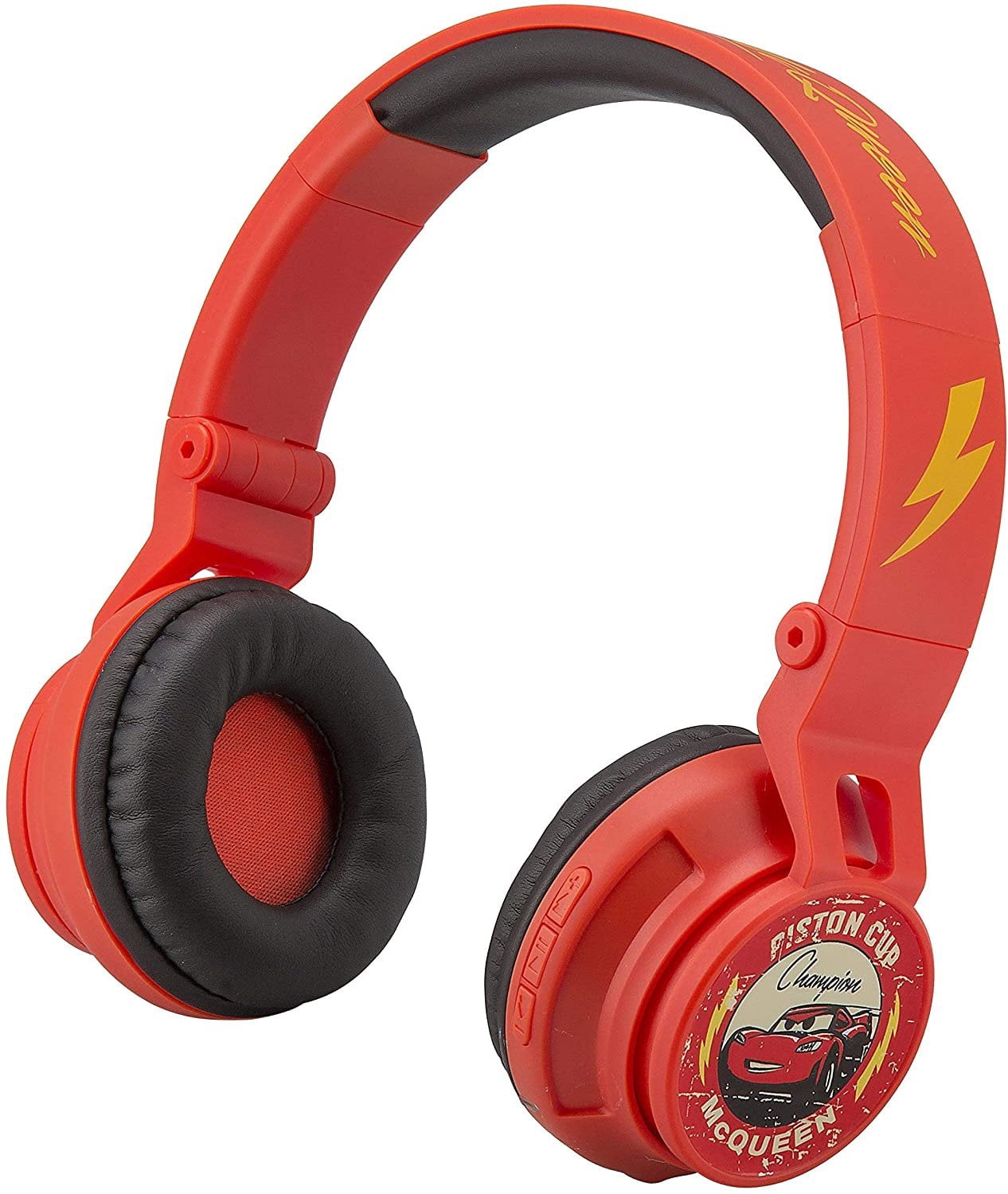 Cars 3 Bluetooth Headphones Disney Pixar Movie Wireless Kid Friendly Sound with Lightning McQueen Graphics
