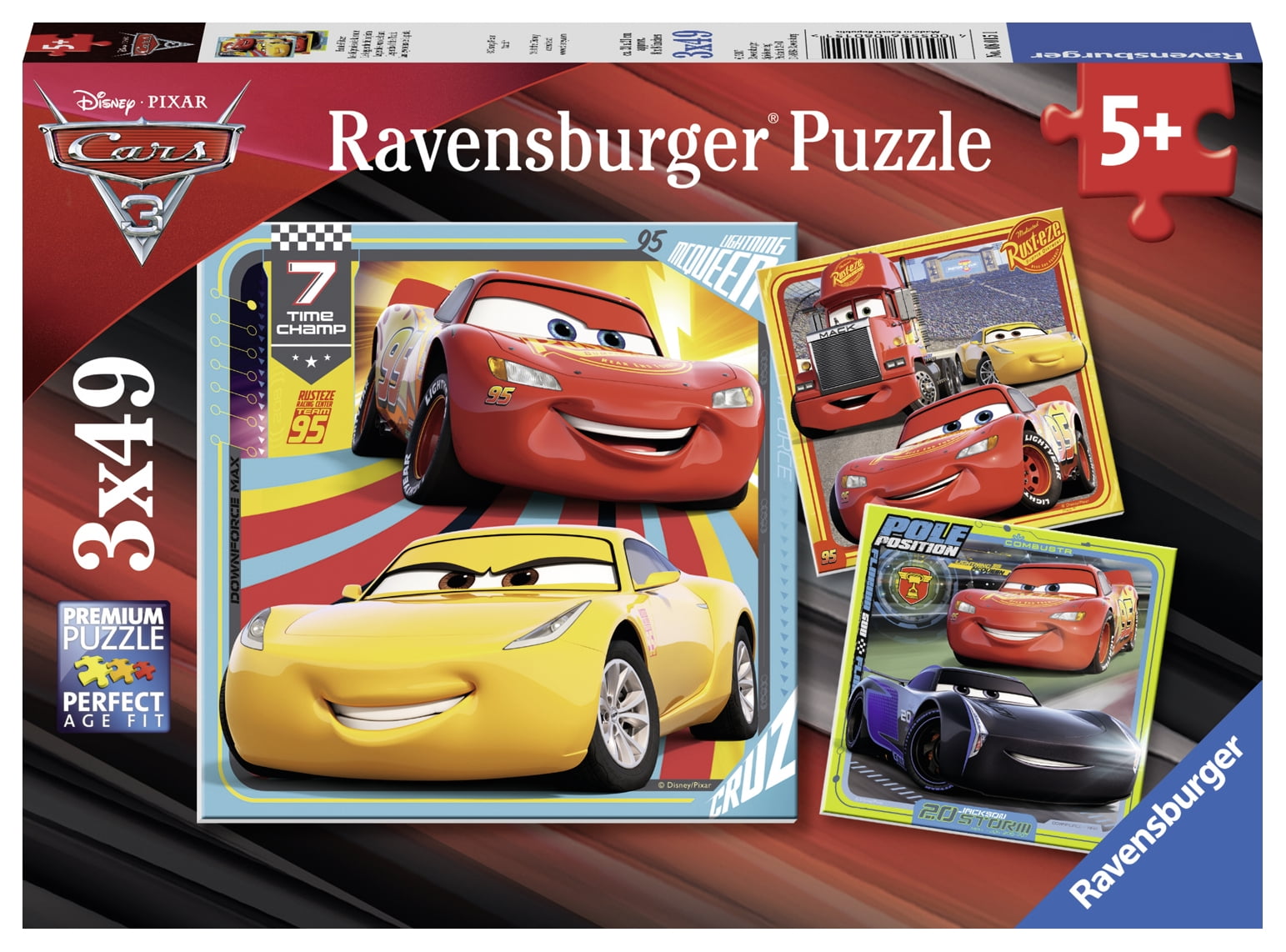 Disney Cars 3 Collection Jigsaw Puzzle, 3x49 Piece - Walmart.com