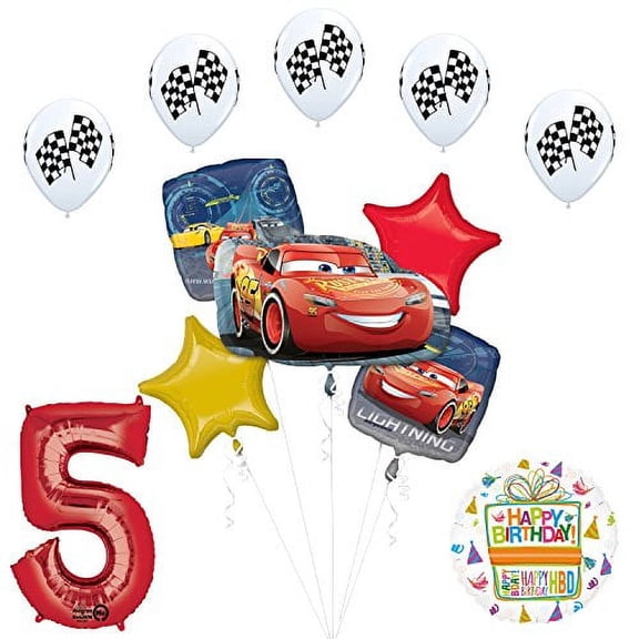 Disney Cars 3 Lighting McQueen 5th Birthday Party Supplies