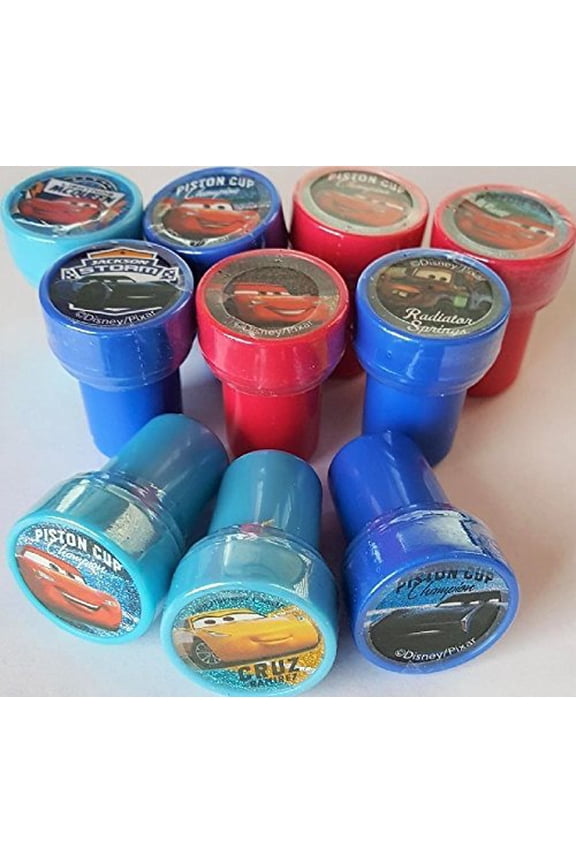 Disney Cars 3 Self-Inking Stamps / Stampers Party Favors (10 Counts)