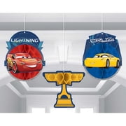 Cars 3 Honeycomb Decorations (3pc)