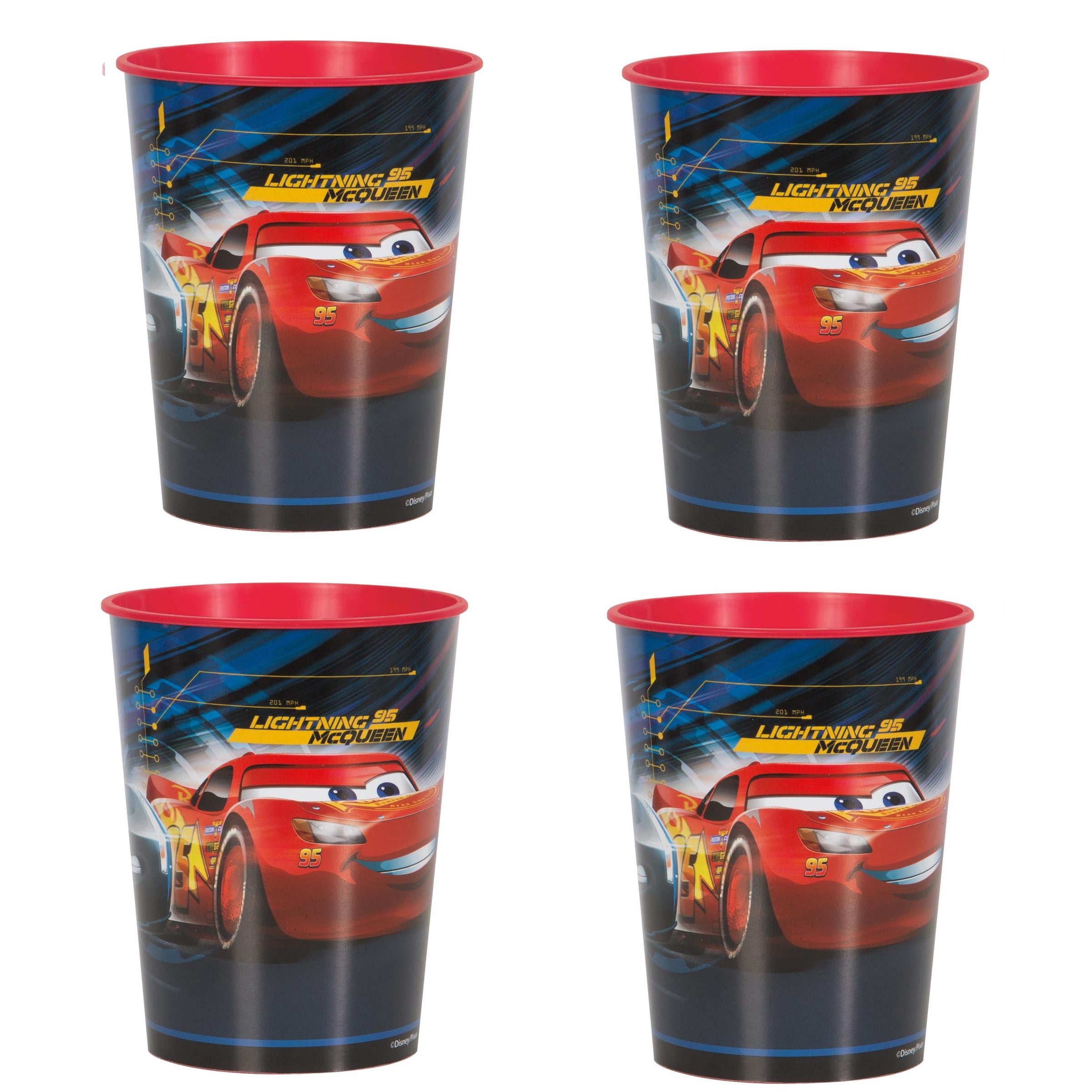 Disney Cars 4 Count 16oz Plastic Stadium Cup
