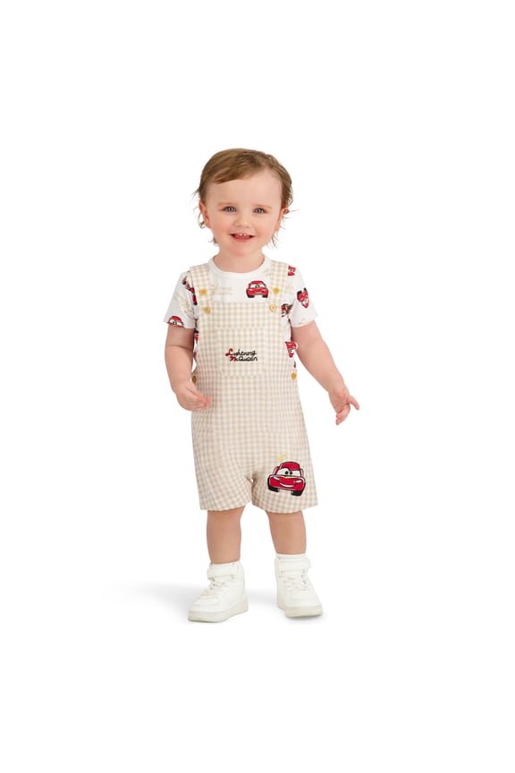 Disney Cars Baby Boy Shortall Set, Sizes 0/3 Months-24 Months