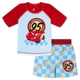 thumbnail image 1 of Disney Cars Baby Boys' Swimwear 2-Piece Rash Guard and Swim Trunks Set Racing Red McQueen, 1 of 4