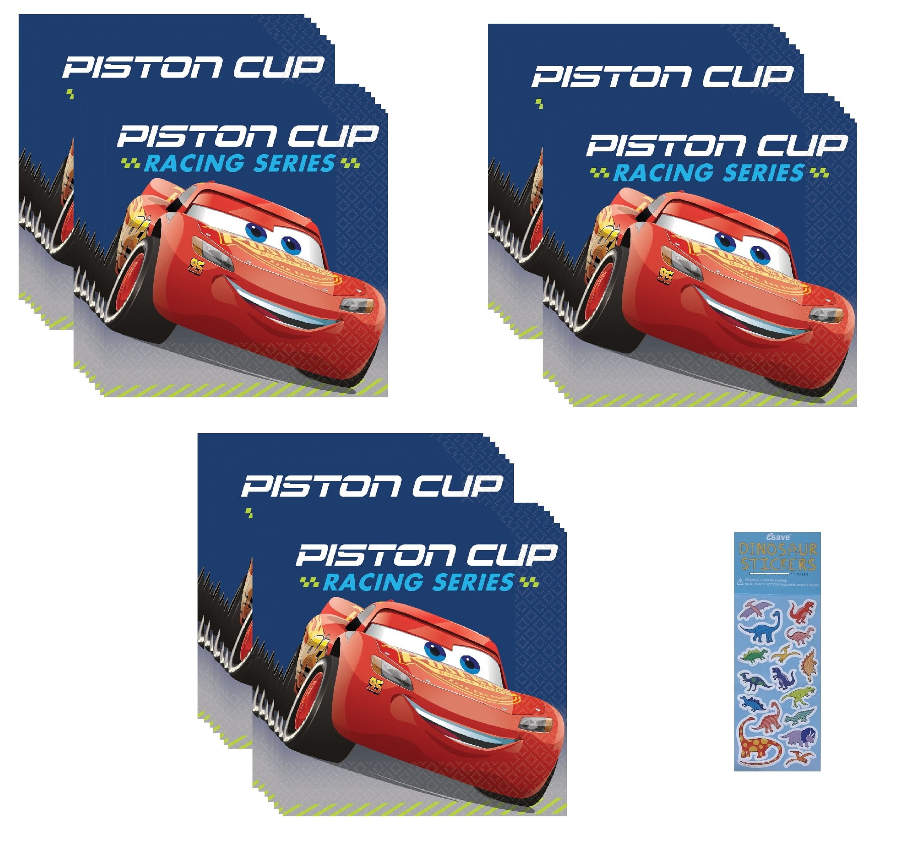 Disney Cars Birthday Party Supplies Bundle includes 48 Beverage Cake ...
