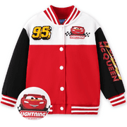Disney Cars Boys Bomber Jackets Lightning McQueen Varsity Lightweight Sweatshirts Gift Fall Spring Toddler 3-4T