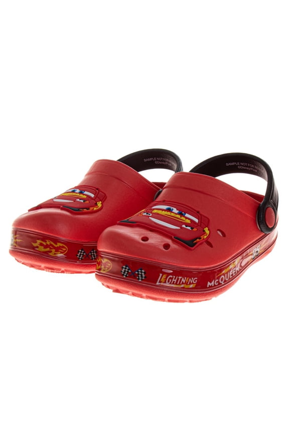 Cars Boys Lightning McQueen Slip-On Clogs with Back Strap (Toddler), Red, Size: 7-8