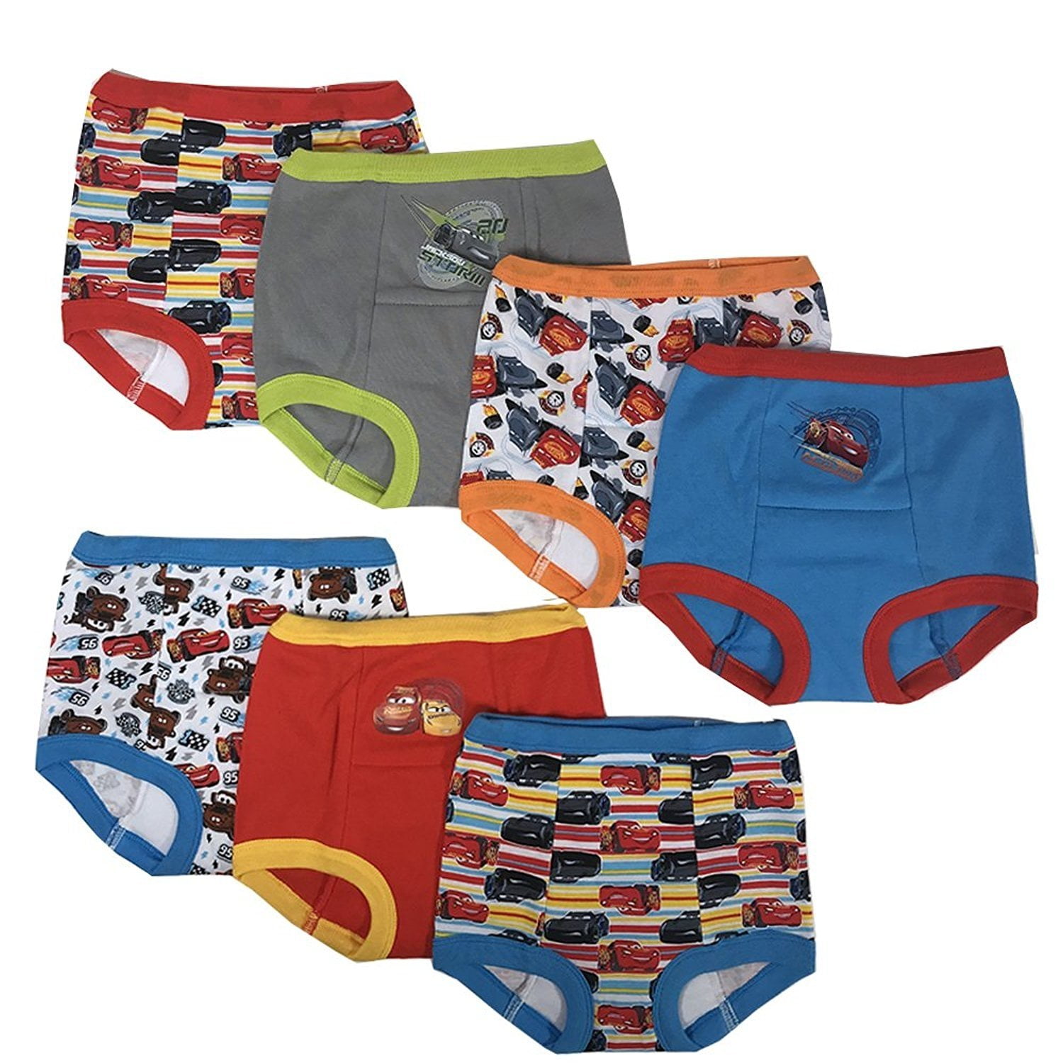 Disney Cars Boys Potty Training Pants Underwear Toddler 7-Pack