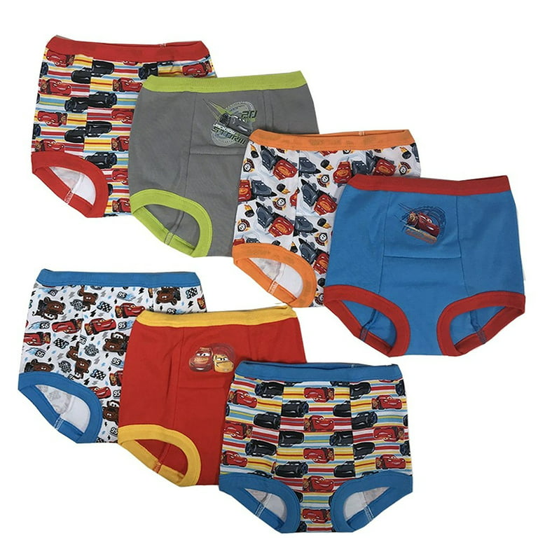 Disney Toddler Boys' Cars 7 Pack Training Pants, Cars Assorted, 3T