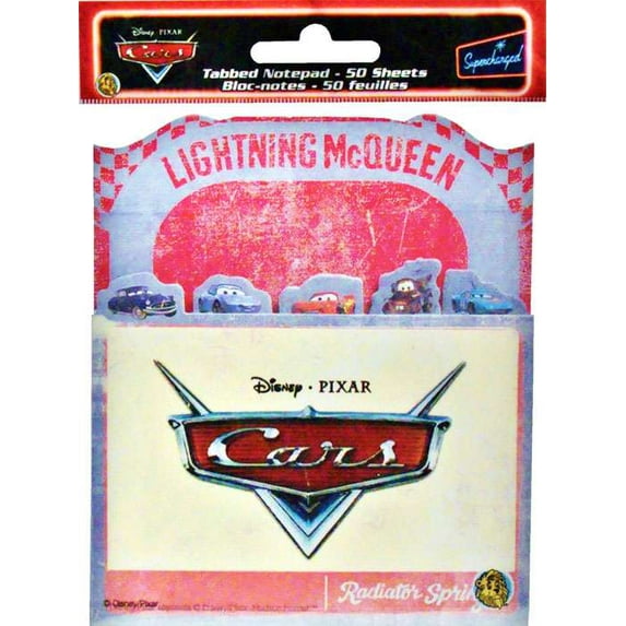 Disney Cars Cars Tabbed Notepad