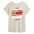 thumbnail image 1 of Disney Cars - Christmas - On The Highway To Holiday Fun - Juniors Ideal Flowy Muscle T-Shirt, 1 of 5