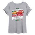thumbnail image 1 of Disney Cars - Christmas - On The Highway To Holiday Fun - Women's Oversized T-Shirt, 1 of 5