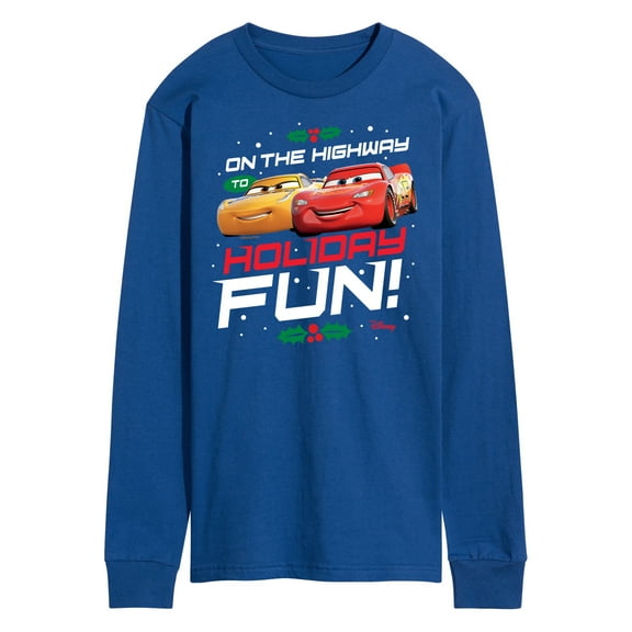 Disney Cars - Christmas - On The Highway To Holiday Fun - Men's Long Sleeve T-Shirt