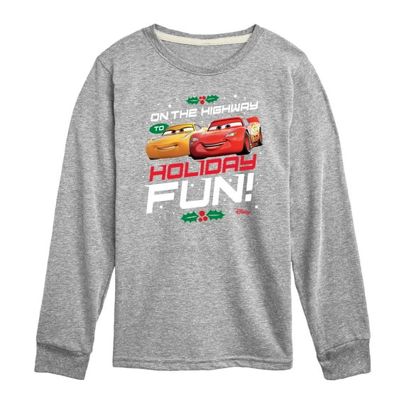 Disney Cars - Christmas - On The Highway To Holiday Fun - Toddler & Youth Long Sleeve Graphic T-Shirt