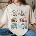 thumbnail image 1 of Disney Cars Christmas Shirt, Lightning McQueen Christmas Shirt, Cars Christmas Tee, Christmas Cars Santa Hat,Merry Christmas Comfort Colors®,Ivory Color,Size M, 1 of 5