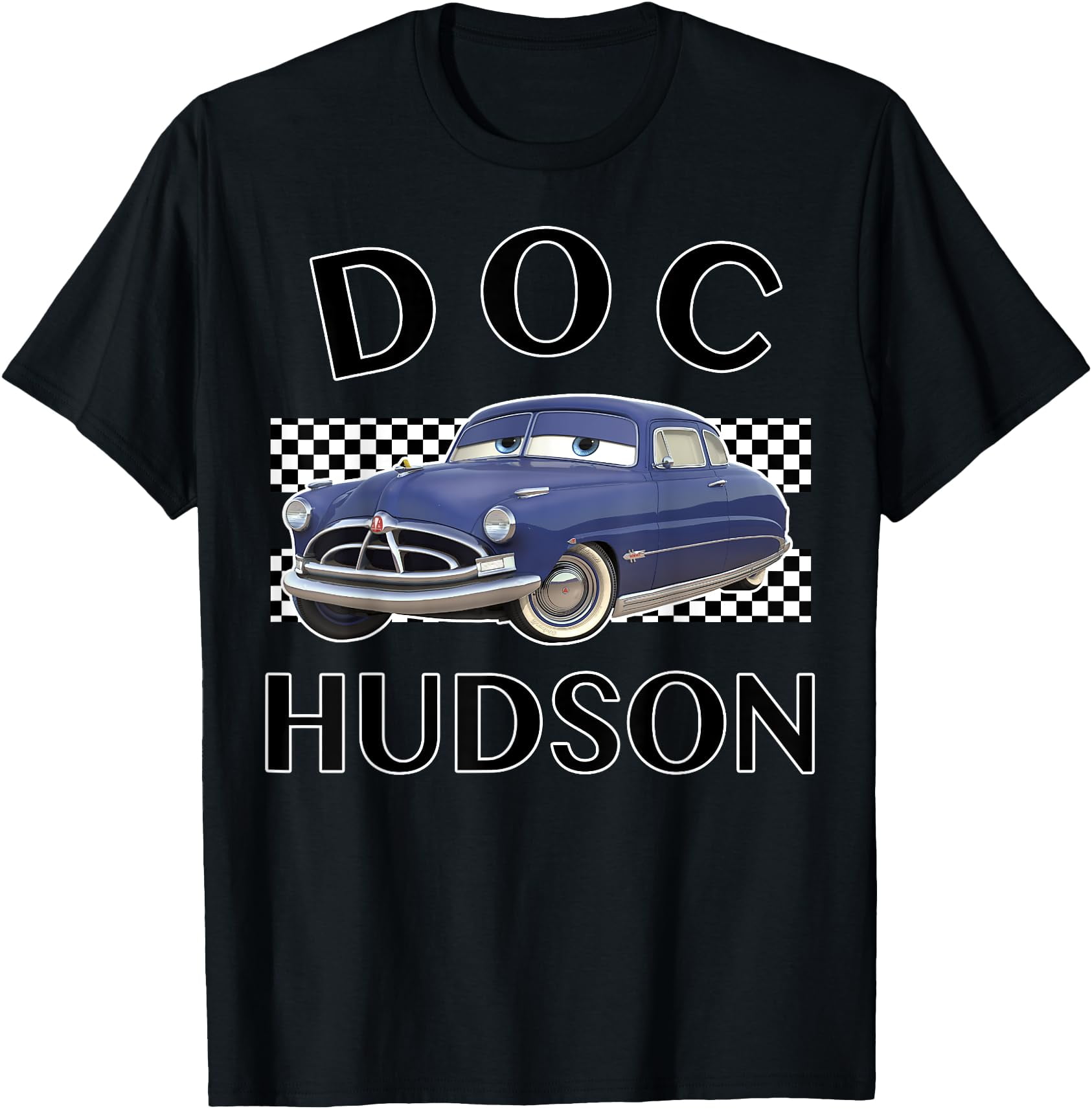 Disney Cars Doc Hudson Vintage Race Stripe Logo TShirt