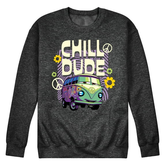 Disney Cars - Filmore Chill Dude - Men's Crew Neck Fleece Pullover
