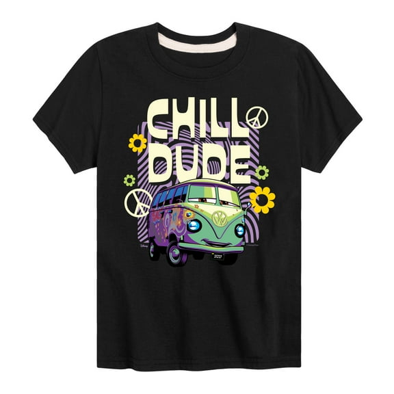 Disney Cars - Filmore Says Chill Dude - Boy's Toddler & Youth Short Sleeve Graphic T-Shirt