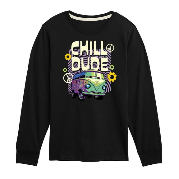 Disney Cars - Filmore Says Chill Dude - Toddler & Youth Long Sleeve Graphic T-Shirt