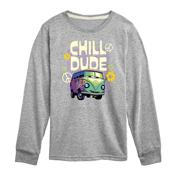 Disney Cars - Filmore Says Chill Dude - Toddler & Youth Long Sleeve Graphic T-Shirt