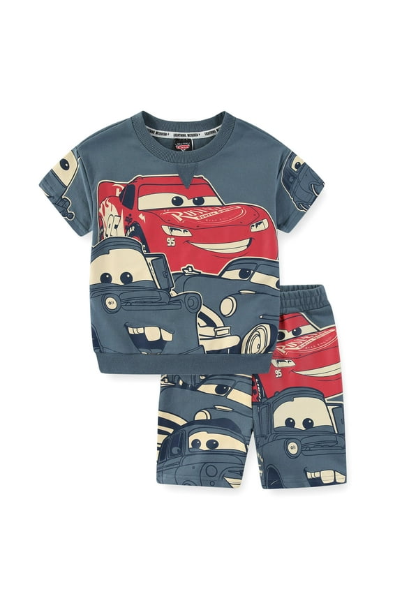 Cars French Terry Short Sleeve T-Shirt and Shorts Set (Boys), 2 Piece Set, Sizes 4-10
