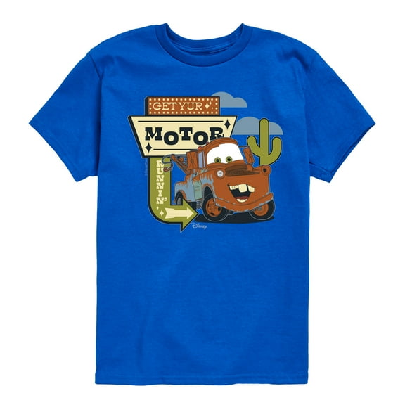 Disney - Cars - Get Yur Motor Runnin - Boy's Toddler And Youth Short Sleeve Tee
