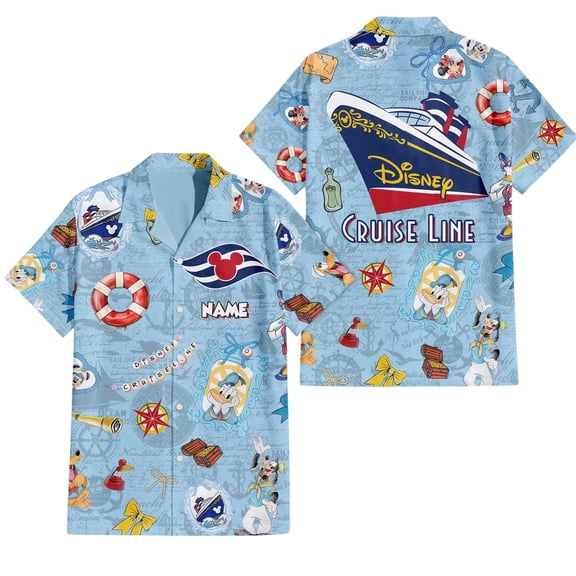 Disney Cars Hawaiian Shirt, Lightning McQueen and Tow Mater Button Up Shirt, Family Matching Vacation Shirt