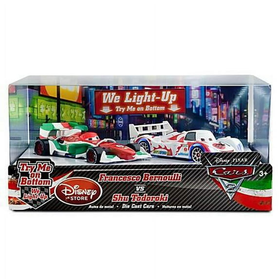 Disney Cars Light Up Francesco Bernoulli vs Shu Todoroki Diecast Car Set