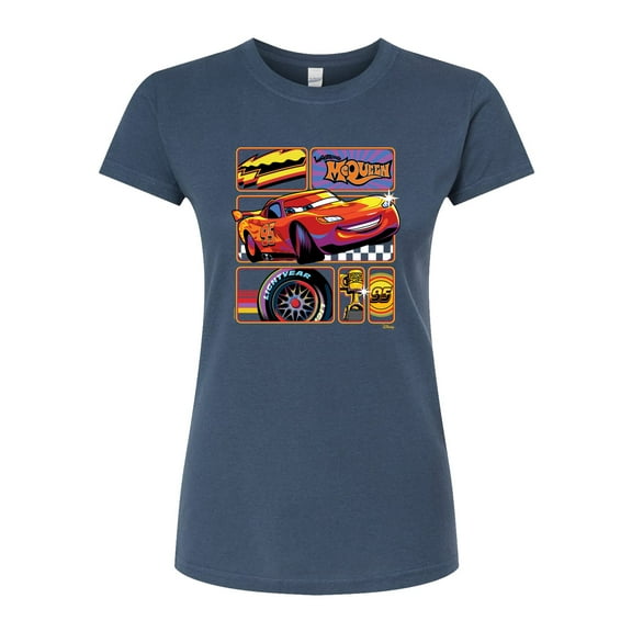 Disney Cars - Lightning McQueen Best Trophies - Juniors Fitted Graphic T-Shirt