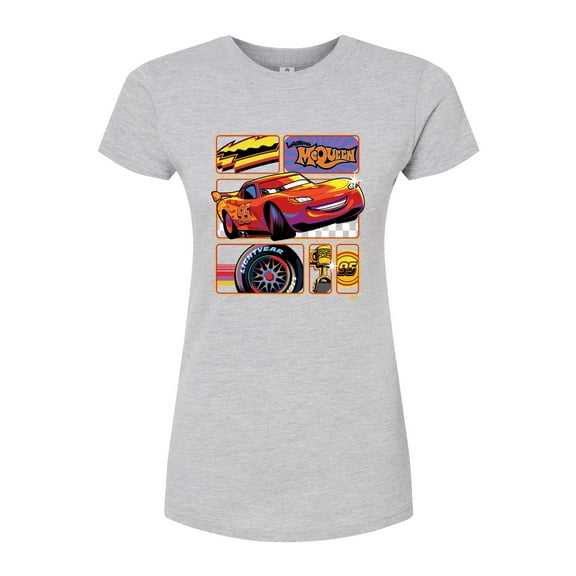 Disney Cars - Lightning McQueen Best Trophies - Juniors Fitted Graphic T-Shirt