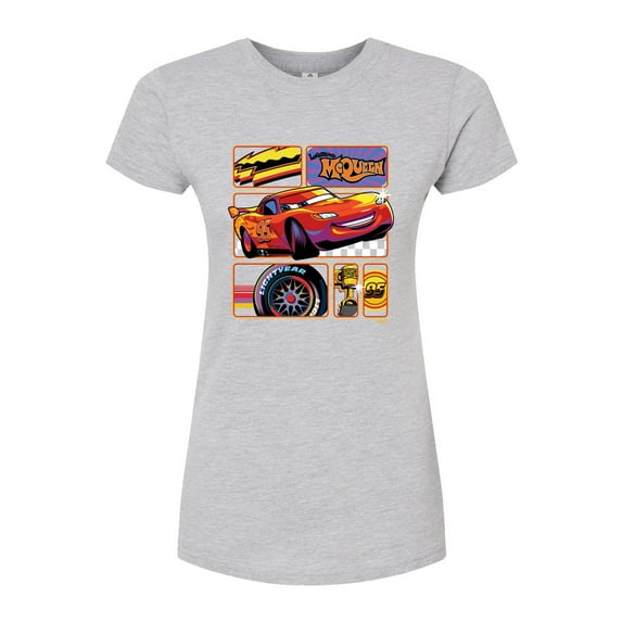Disney Cars - Lightning McQueen Best Trophies - Juniors Fitted Graphic T-Shirt