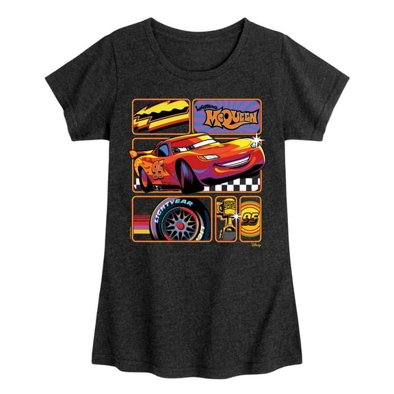Disney Cars - Lightning McQueen Best Trophies - Toddler & Youth Girls Short Sleeve Graphic T-Shirt