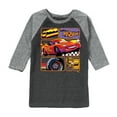 thumbnail image 1 of Disney Cars - Lightning McQueen Best Trophies - Toddler & Youth Raglan Graphic T-Shirt, 1 of 6