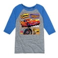 thumbnail image 1 of Disney Cars - Lightning McQueen Best Trophies - Toddler & Youth Raglan Graphic T-Shirt, 1 of 4